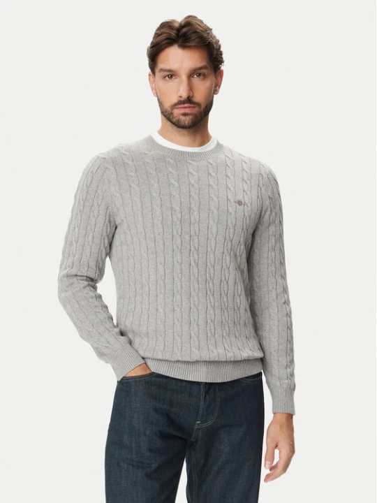 Zdjęcie produktu Gant Sweter 8050601 Szary Regular Fit