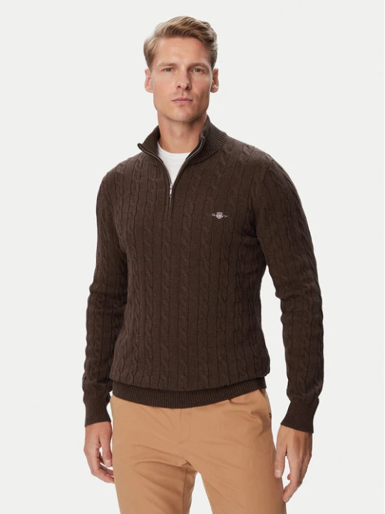Zdjęcie produktu Gant Sweter 8050603 Brązowy Regular Fit