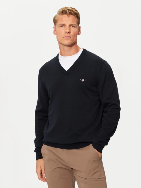 Zdjęcie produktu Gant Sweter Classic 8030562 Granatowy Regular Fit
