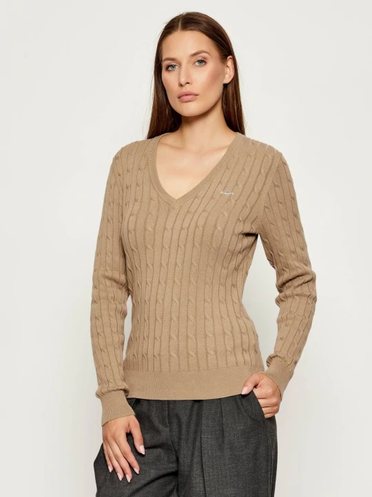 Zdjęcie produktu Gant Sweter | Slim Fit beżowy