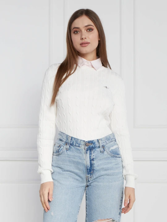 Zdjęcie produktu Gant Sweter | Slim Fit biały