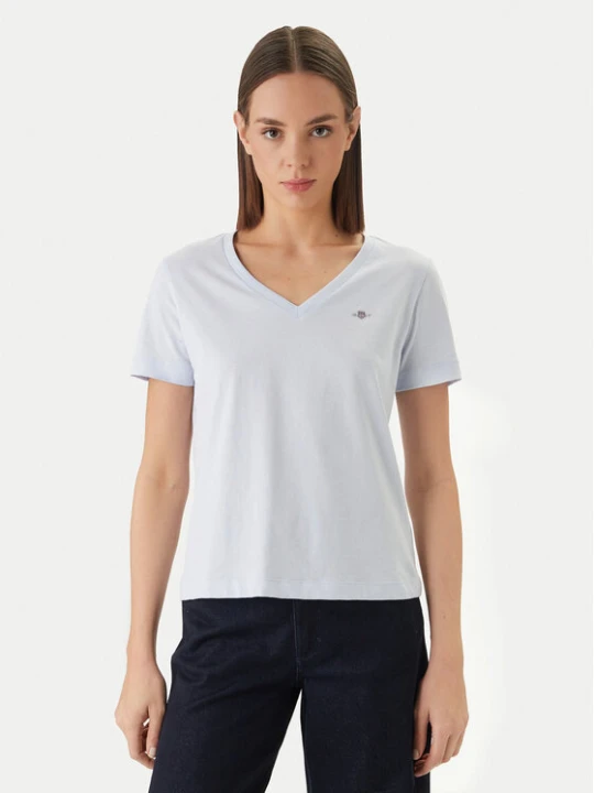 Zdjęcie produktu Gant T-Shirt 4200750 Błękitny Slim Fit Niebieski jasny