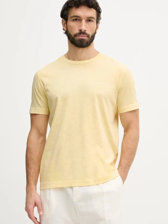 Zdjęcie produktu Gant t-shirt basic męski bawełniany żółty