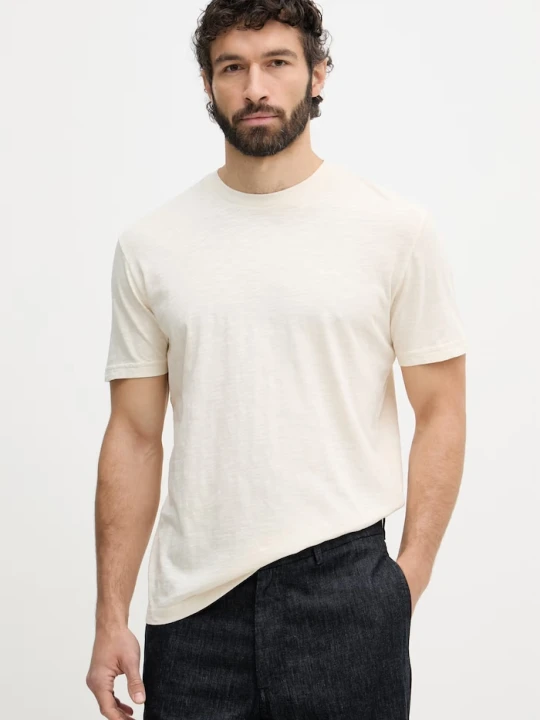 Zdjęcie produktu Gant t-shirt basic męski bawełniany beżowy