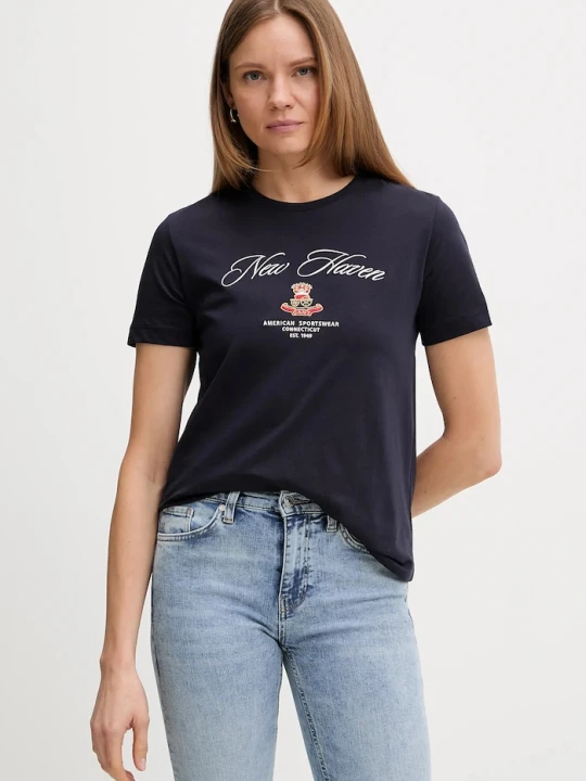 Zdjęcie produktu Gant t-shirt bawełniany granatowy