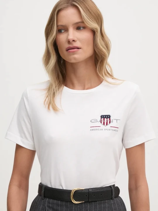 Zdjęcie produktu Gant t-shirt bawełniany biały