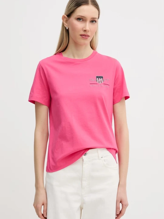 Zdjęcie produktu Gant t-shirt bawełniany różowy