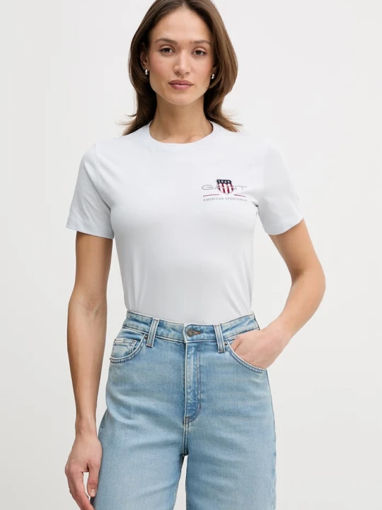 Zdjęcie produktu Gant t-shirt bawełniany niebieski