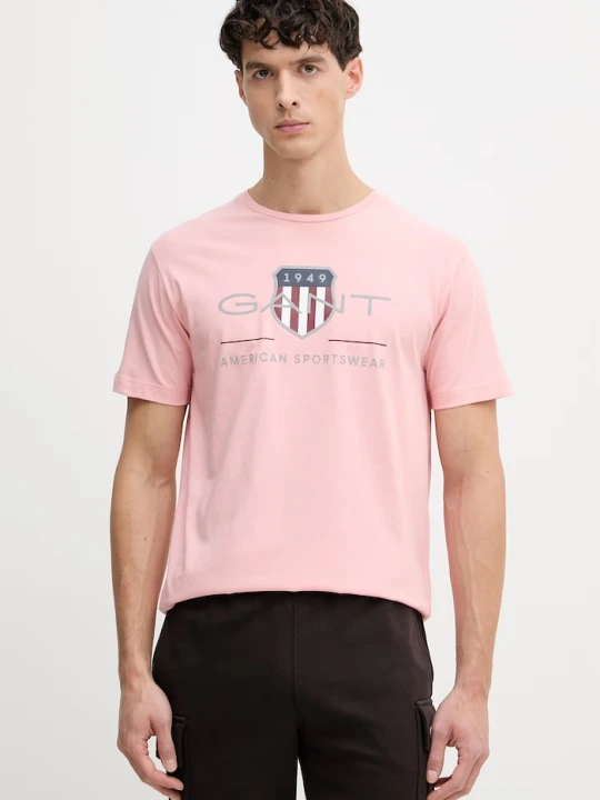 Zdjęcie produktu Gant t-shirt bawełniany różowy
