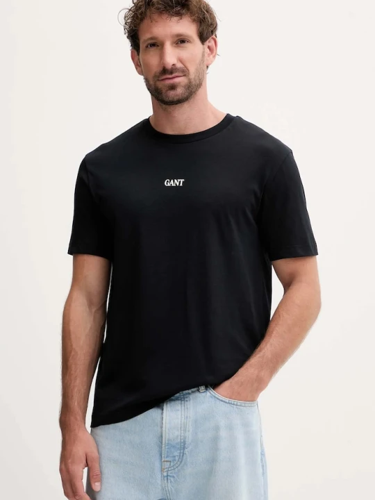 Zdjęcie produktu Gant t-shirt bawełniany czarny