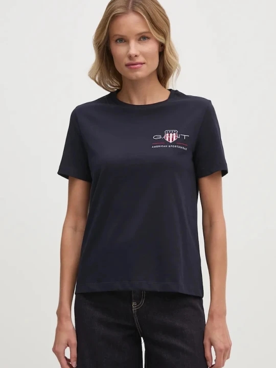 Zdjęcie produktu Gant t-shirt bawełniany granatowy