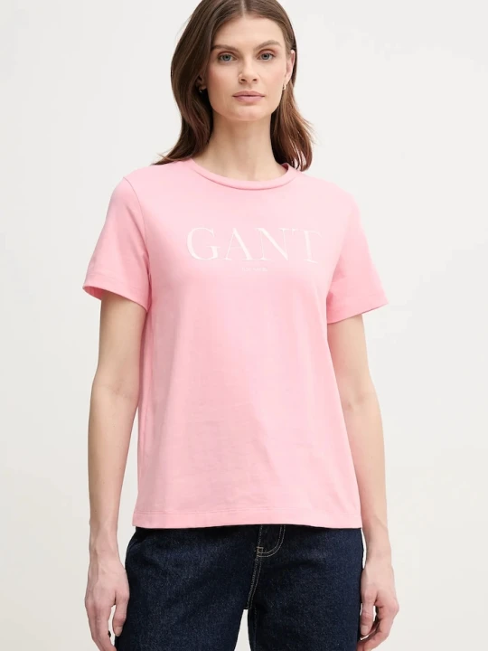 Zdjęcie produktu Gant t-shirt bawełniany różowy
