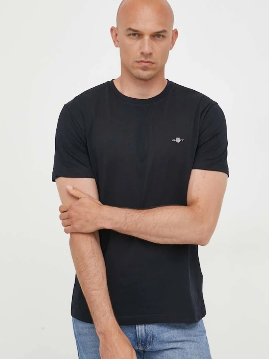 Zdjęcie produktu Gant T-shirt męski bawełniany czarny