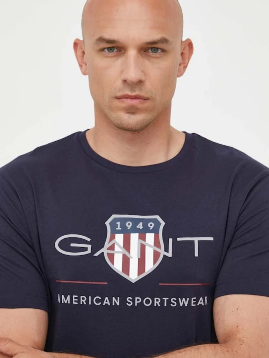 Zdjęcie produktu Gant t-shirt bawełniany granatowy