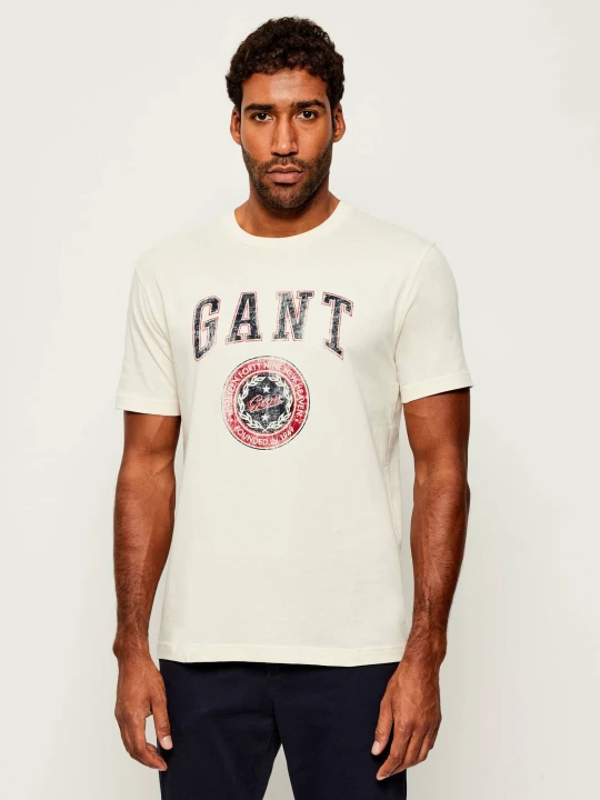 Zdjęcie produktu Gant T-shirt GRAPHIC | Regular Fit kremowy