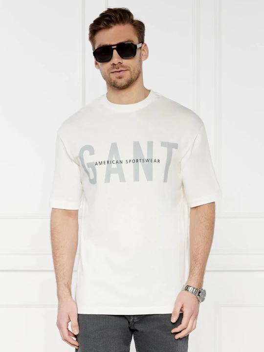 Zdjęcie produktu Gant T-shirt GRAPHIC | Regular Fit ecru