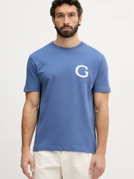 Zdjęcie produktu Gant t-shirt męski bawełniany niebieski