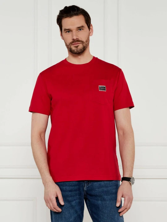 Zdjęcie produktu Gant T-shirt POCKET CONTRAST | Regular Fit czerwony