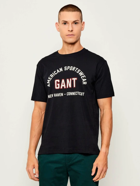 Zdjęcie produktu Gant T-shirt PRINTED GRAPHIC | Regular Fit czarny