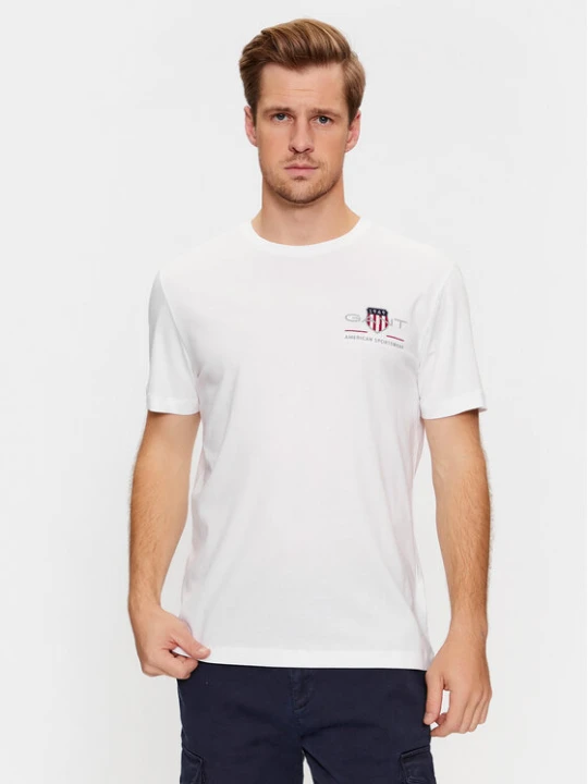 Zdjęcie produktu Gant T-Shirt Reg Archive Shield Emb Ss 2067004 Biały Regular Fit