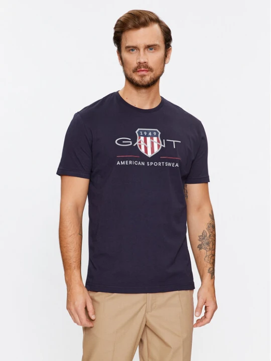 Zdjęcie produktu Gant T-Shirt Reg Archive Shield Ss 2003199 Granatowy Regular Fit