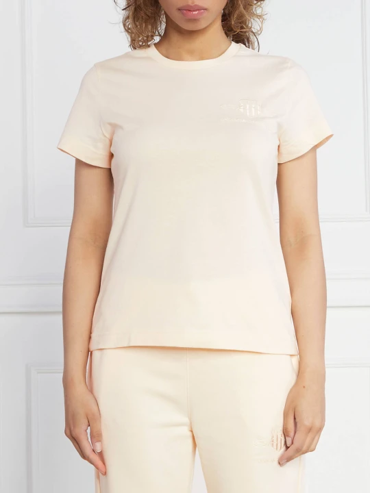 Zdjęcie produktu Gant T-shirt REG TONAL SHIELD SS | Regular Fit kremowy