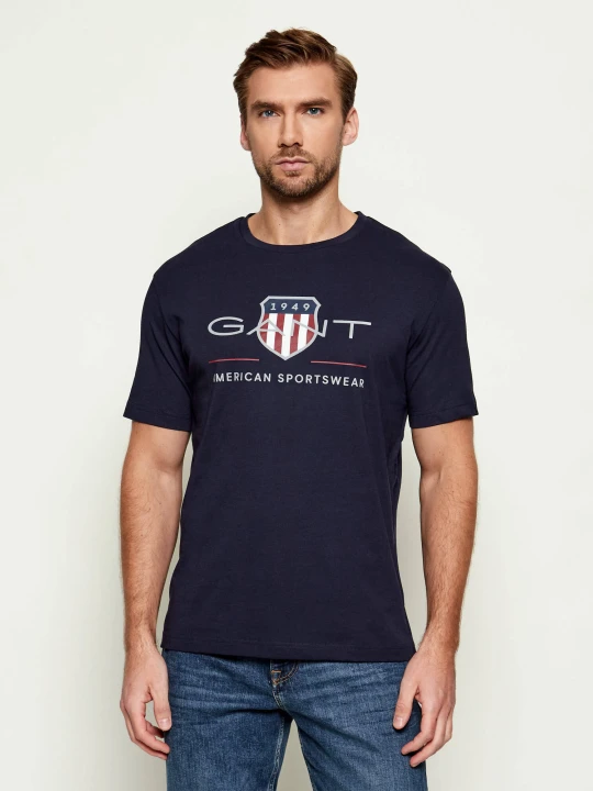 Zdjęcie produktu Gant T-shirt | Regular Fit granatowy