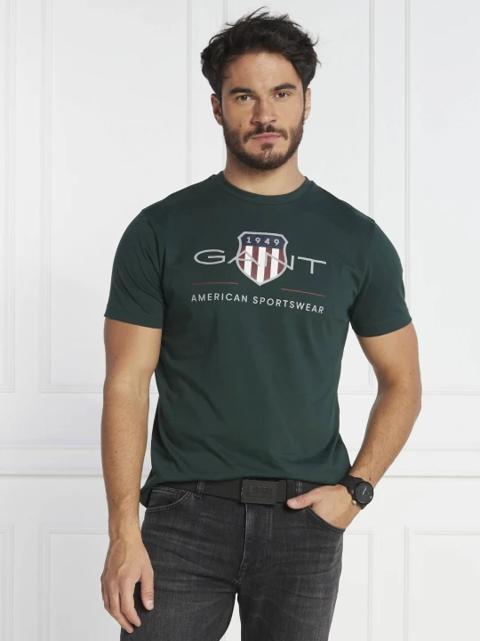 Zdjęcie produktu Gant T-shirt | Regular Fit butelkowa zieleń