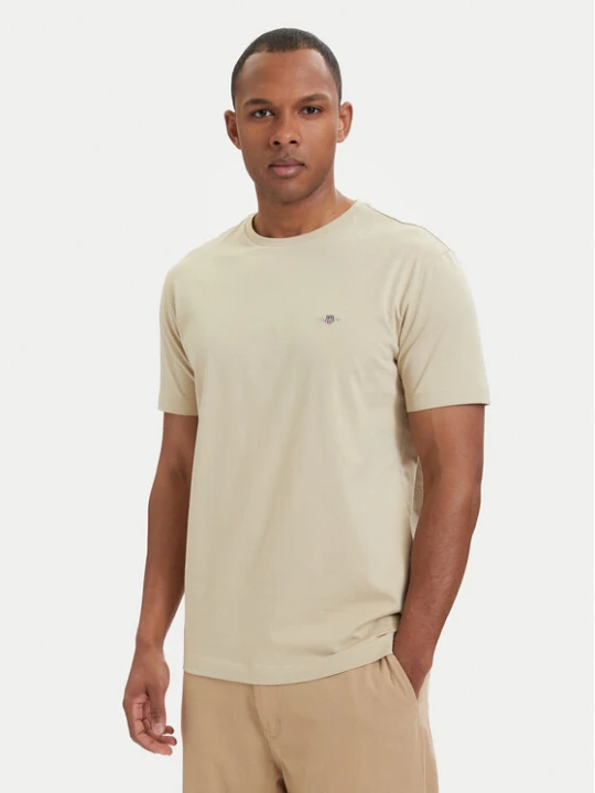 Zdjęcie produktu Gant T-Shirt Shield 2003184 Beżowy Regular Fit