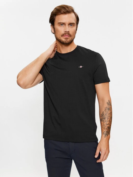 Zdjęcie produktu Gant T-Shirt Shield 2003184 Czarny Regular Fit
