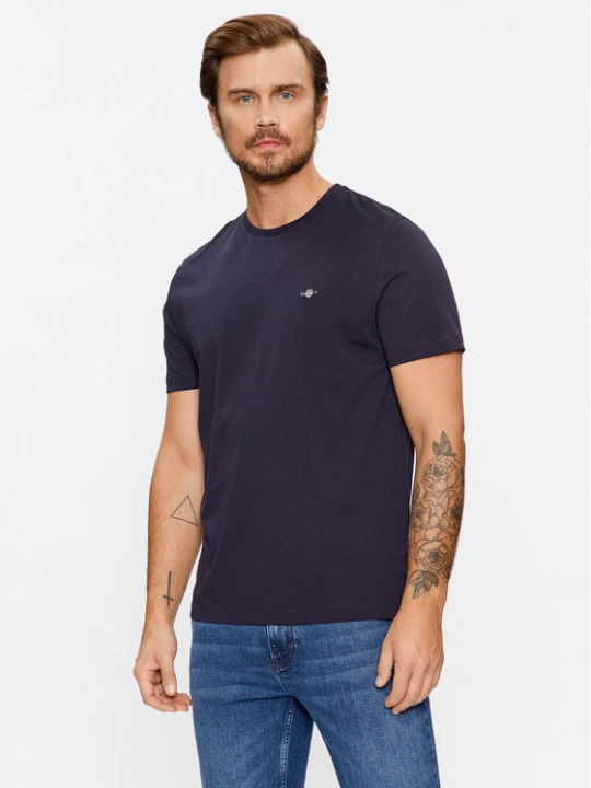 Zdjęcie produktu Gant T-Shirt Shield 2003184 Granatowy Regular Fit