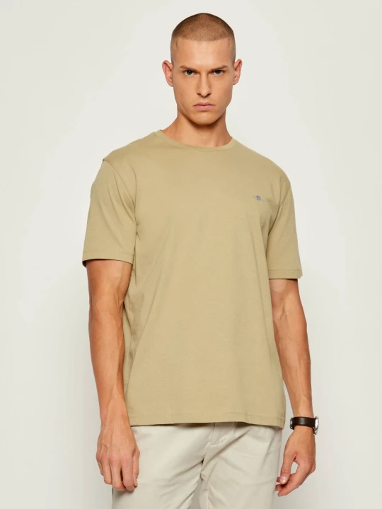 Zdjęcie produktu Gant T-shirt SHIELD | Regular Fit beżowy
