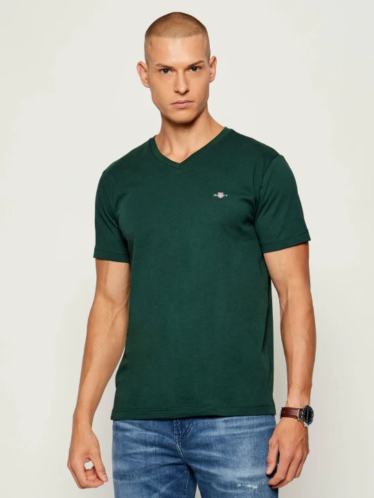 Zdjęcie produktu Gant T-shirt | Slim Fit butelkowa zieleń