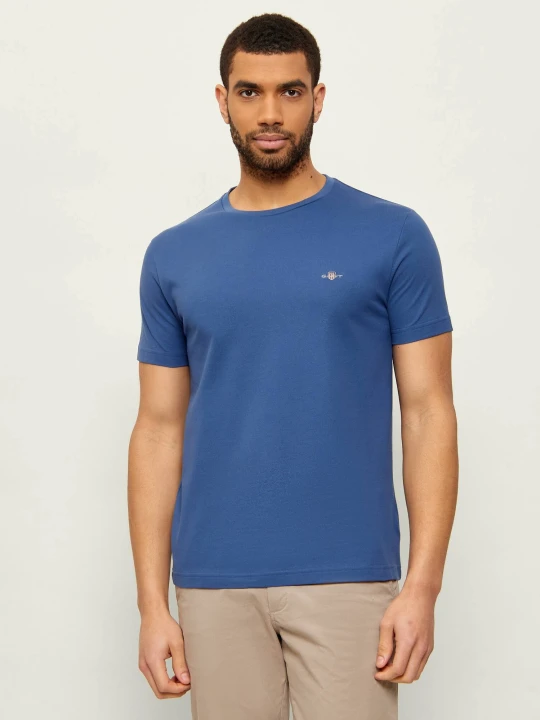 Zdjęcie produktu Gant T-shirt | Slim Fit | pique niebieski