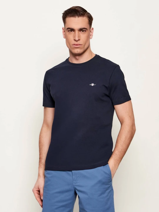 Zdjęcie produktu Gant T-shirt | Slim Fit | pique granatowy