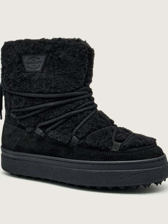 Zdjęcie produktu Gant Wełniane śniegowce Snowhill | shearling | zamsz czarny