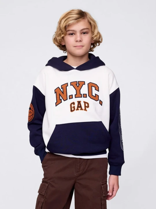 Zdjęcie produktu GAP Bluza w kolorze biało-granatowo-pomarańczowym rozmiar: 110