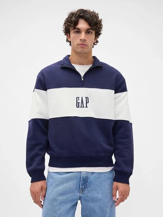 Zdjęcie produktu GAP Bluza w kolorze biało-granatowym rozmiar: L