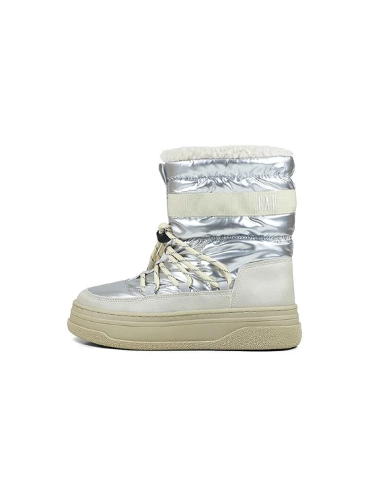 Zdjęcie produktu GAP Botki "Paradise High Nyl" w kolorze srebrno-kremowym rozmiar: 37