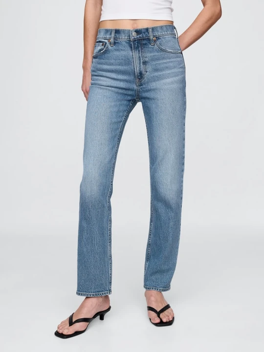 Zdjęcie produktu GAP Dżinsy - Straight fit - w kolorze błękitnym rozmiar: W30