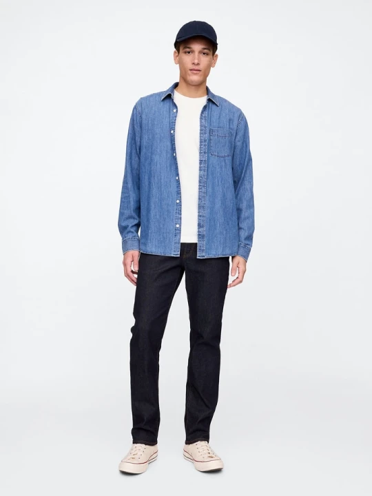 Zdjęcie produktu GAP Dżinsy - Straight fit - w kolorze granatowym rozmiar: W28 / L32