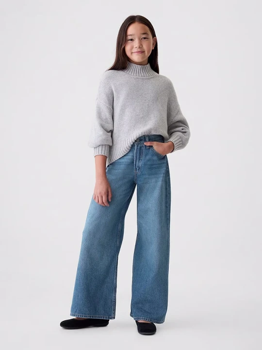 Zdjęcie produktu GAP Dżinsy - Wide leg - w kolorze niebieskim rozmiar: 116