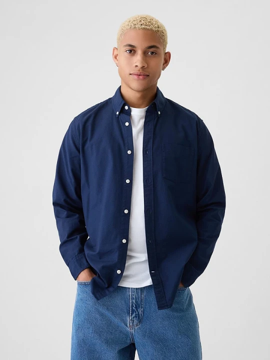 Zdjęcie produktu GAP Koszula - Regular fit - w kolorze granatowym rozmiar: M