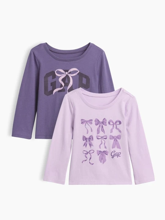 Zdjęcie produktu GAP Koszulki (2 szt.) w kolorze fioletowym rozmiar: 74 / 80