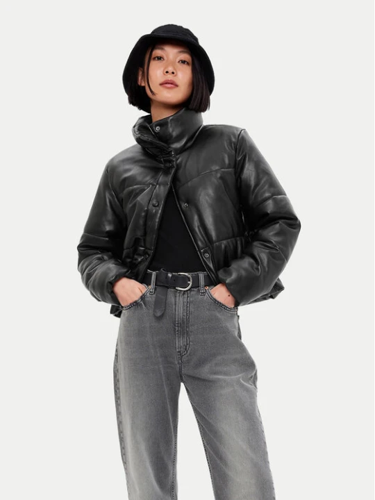 Zdjęcie produktu Gap Kurtka z imitacji skóry 486399 Czarny Regular Fit