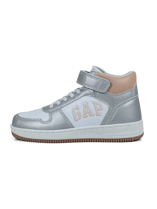 Zdjęcie produktu GAP Sneakersy "Boston Mid II" w kolorze beżowo-srebrno-białym rozmiar: 30