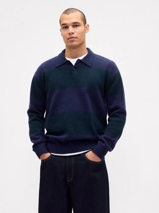 Zdjęcie produktu GAP Sweter w kolorze granatowo-ciemnozielonym rozmiar: XL