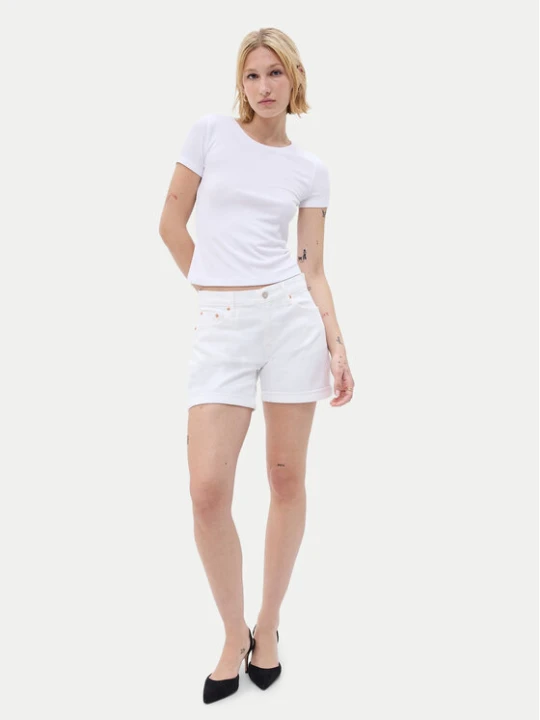 Zdjęcie produktu Gap Szorty jeansowe 607134-00 Biały Slim Fit