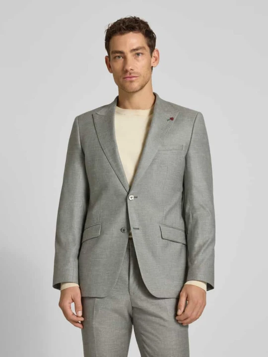 Zdjęcie produktu Garnitur krój slim fit z mieszanka żywej wełny z marynarka na 2 guziki Roy Robson Limonkowy