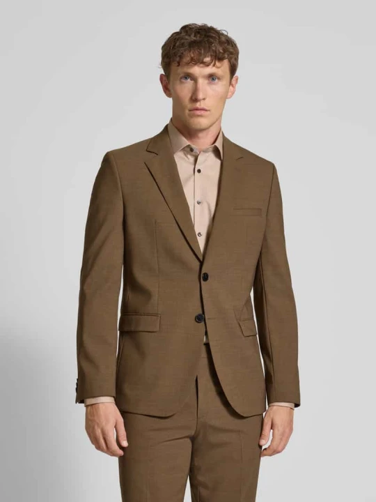Zdjęcie produktu Garnitur o kroju extra slim fit z dodatkiem żywej wełny model ‘ARTI’ Hugo Jasnobrązowy